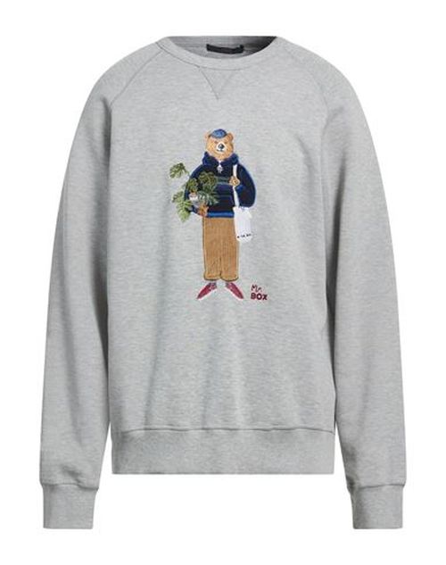 Man Sweatshirt Light grey Size XXL Cotton