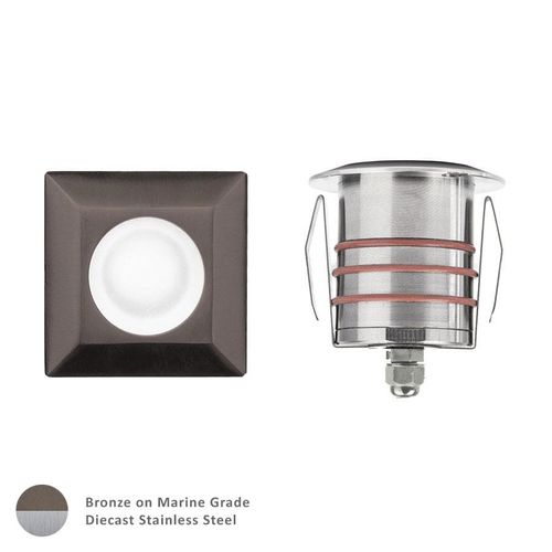 WAC Lighting 1-Light LED 2" 12V Indicator Light in Bronzed Stainless Stee