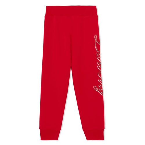 Kids Bright Red Script Logo-Print Track Trousers