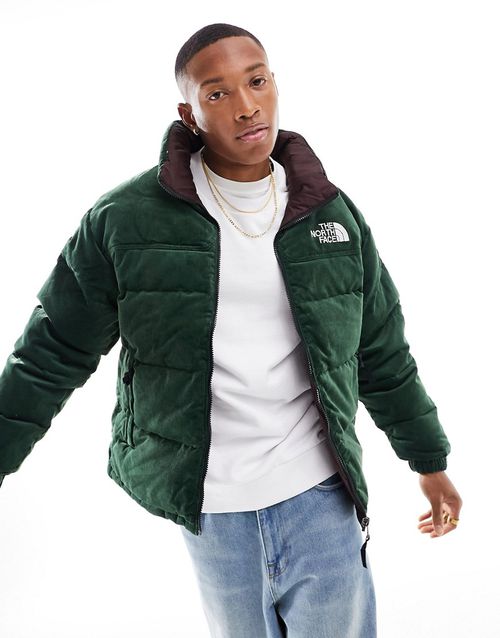 92 reversible Nuptse down puffer jacket in green