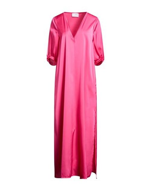 Woman Maxi dress Fuchsia Size 8 Polyester, Elastane