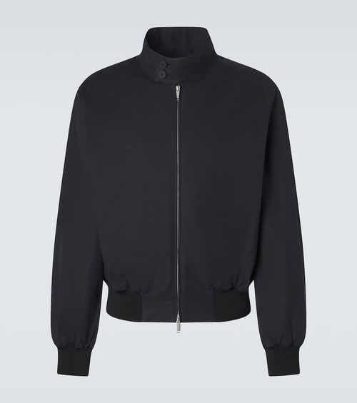 Over cotton-blend bomber jacket