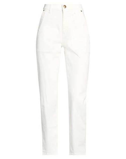 Woman Jeans White Size 25 Cotton, Elastomultiester, Elastane