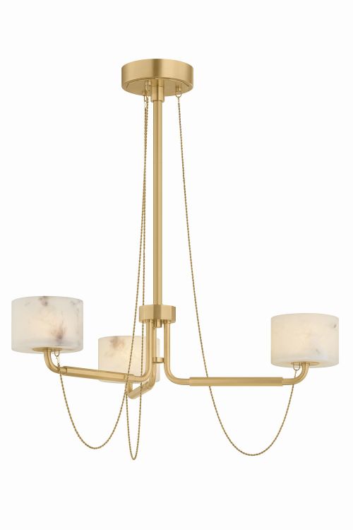Vintage Brass LED Chandelier from the Bunda Collection