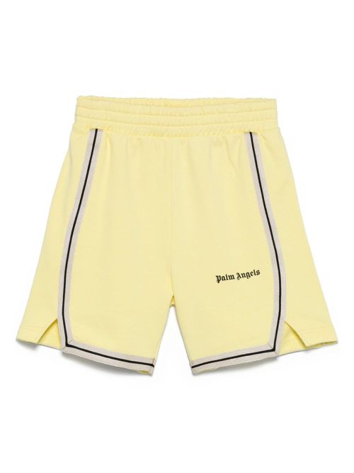 Logo-print track shorts - Yellow