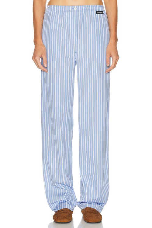 Miu Miu Pinstripe Pant in Celeste - Baby Blue. 42 also in