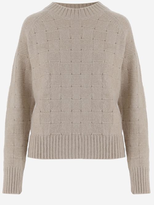 Cashmere and Silk Sweater — Beige