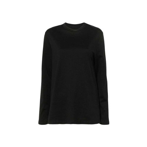Long Sleeve Cotton T-Shirt — Black