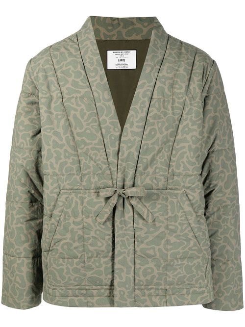 Padded tie-waist jacket - Green