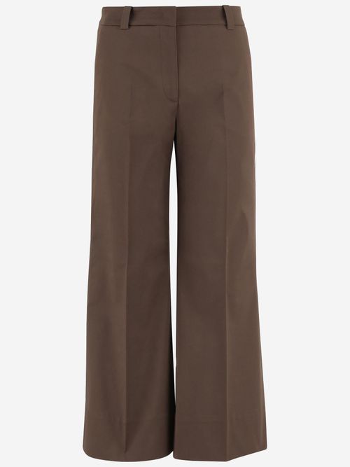 Stretch Cotton Trousers — Brown