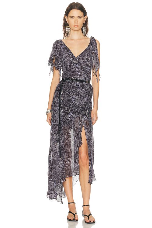Isabel Marant Tylena Dress in Faded Night - Purple. 34 also
