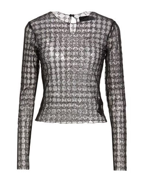 Woman Top Black Size M Polyester, Elastane