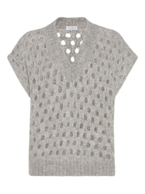 Open-knit sweater - Grey