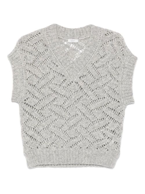Knitted vest - Grey