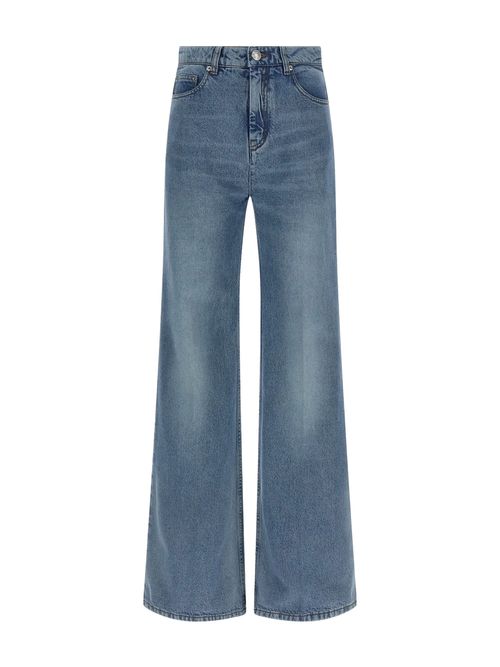 High Waist Denim Jeans with 5 Pockets and Zip Fastening