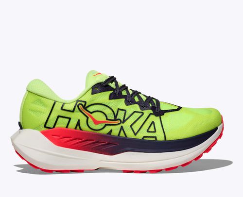 HOKA Women's Rocket X Trail Shoes in Neon Yuzu/Neon Flame