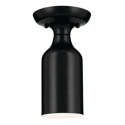 Black One Light Semi Flush Mount from the Sisu Collection