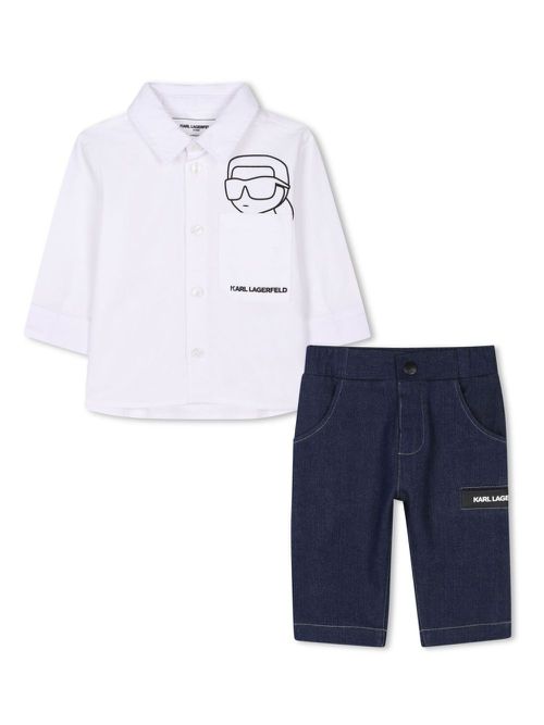 Ikonik Karl trousers set - Blue