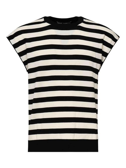 T-Shirt Kimono In Striped Knit