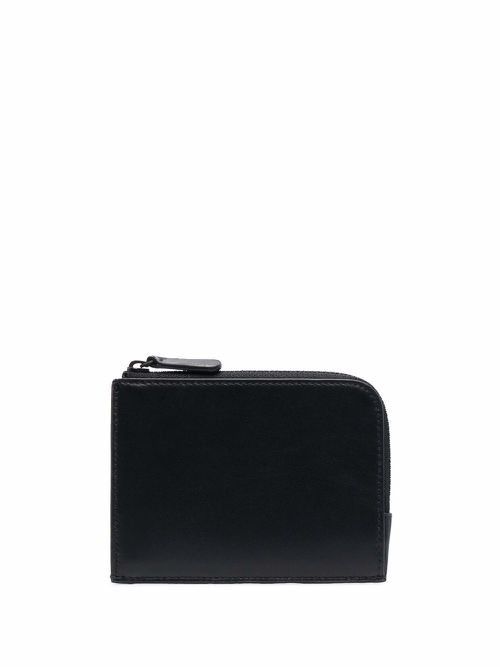 Logo-lettering leather wallet - Black