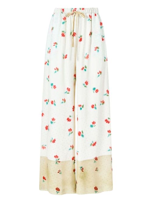 Silk trousers - White
