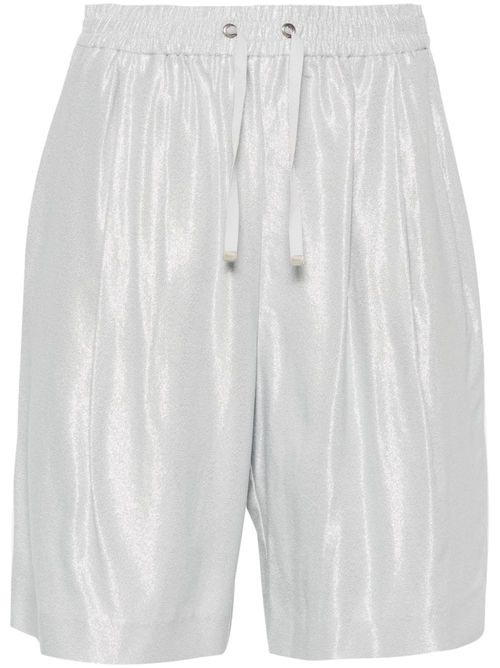 Pleat-detail shorts - Silver