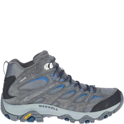 Merrell® Moab 3 Mid Waterproof Shoes for Men – Mesh Structure – Cushioned Footbed – Flexible Footbed Butternut/Beluga