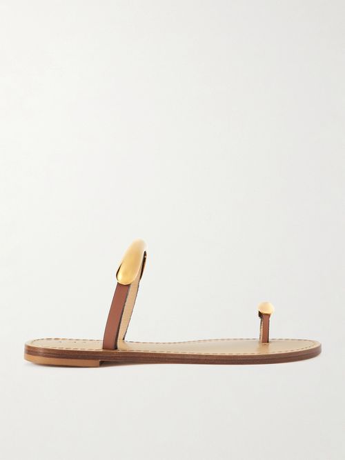 Sambaru Embellished Leather Sandals