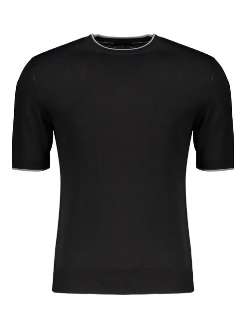Moorer Eolo knitted T-shirt - Black