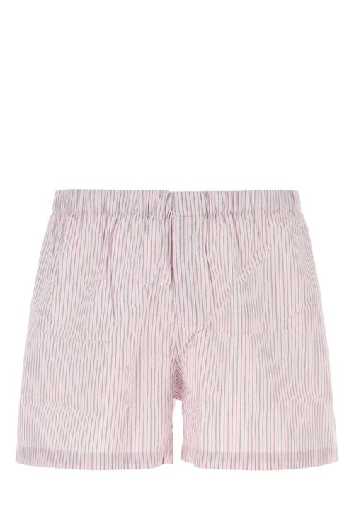 Ribbed Cotton Shorts — Pink