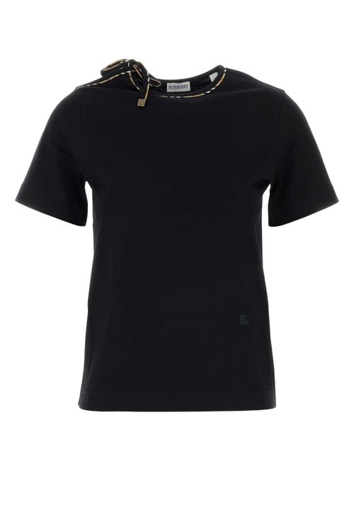 Black Cotton T-Shirt Exterior - Women