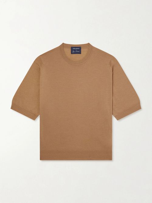 Bill Nighy Knitted Merino Wool T-Shirt