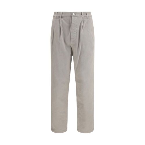 Cotton Canvas Trousers — Beige