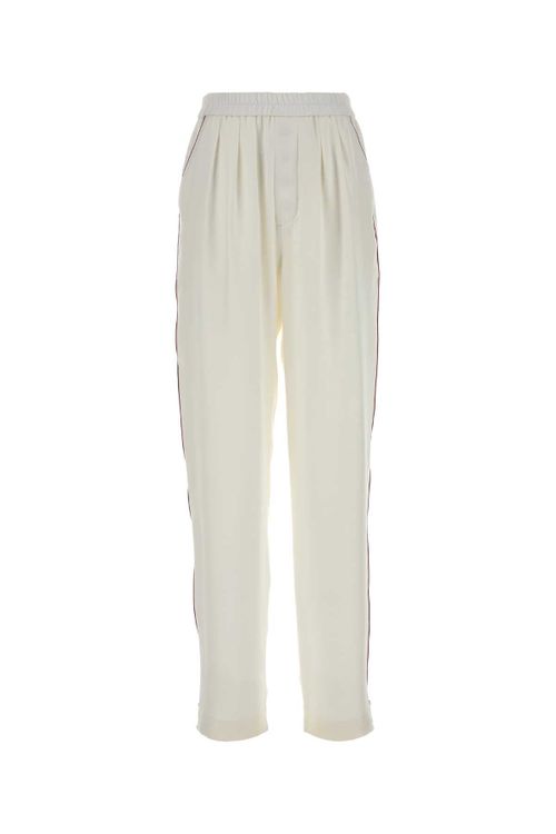 Silk Trousers — White