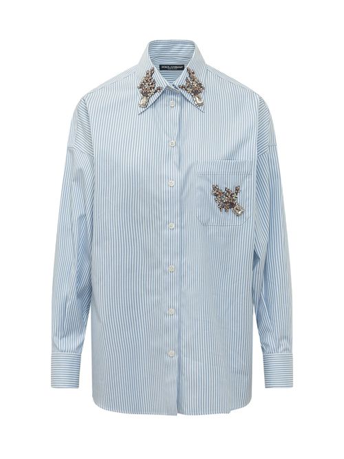 Striped Shirt with Jewel Accents