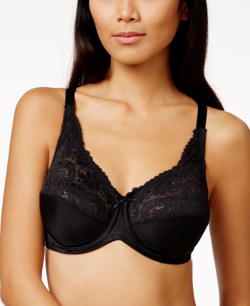Lilyette by Minimizer Comfort Lace Underwire Bra 428 - Black