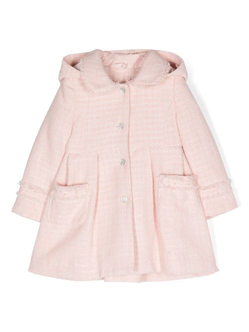 Pleated tweed coat - Pink