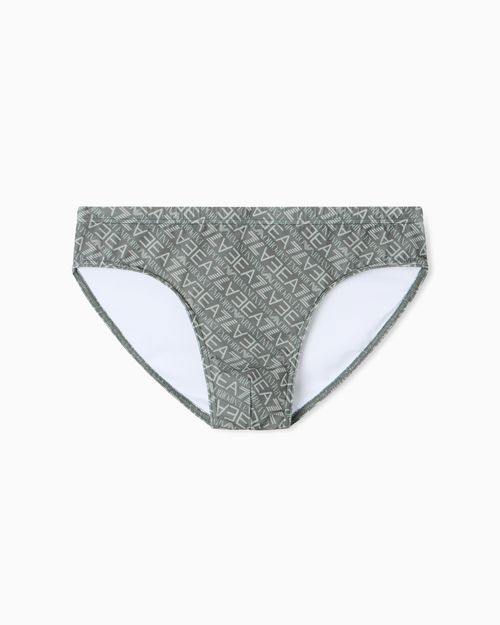 Graphic Series swim briefs with monogram print