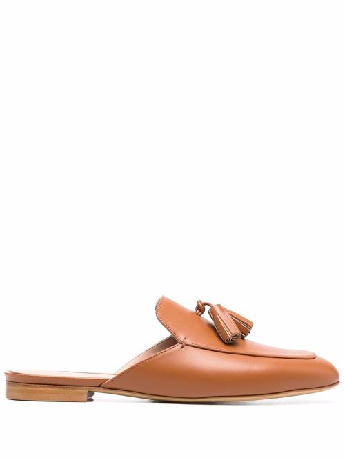 Giorgina tasseled mules - Brown