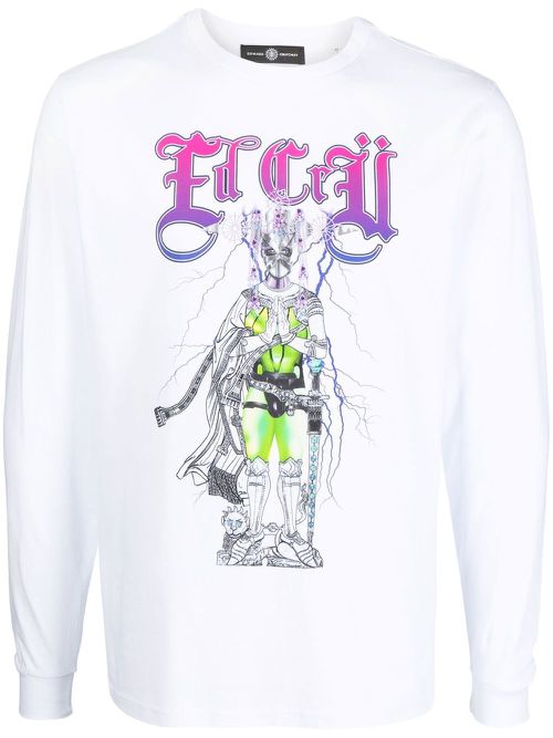 Graphic-print cotton T-shirt - White