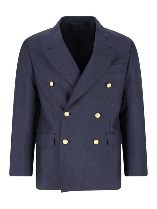 Double-breasted blazer in wool blend