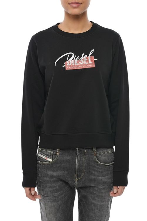 Black Logo Crew Neck Sweatshirt