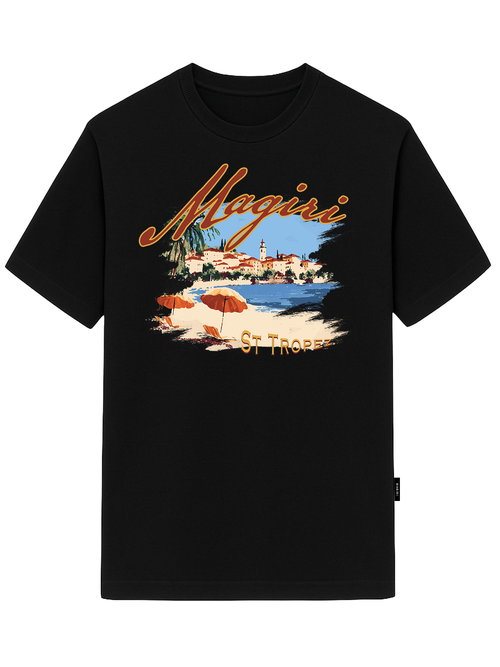 Magiri t. Tropez Printed T-hirt in Black - Black