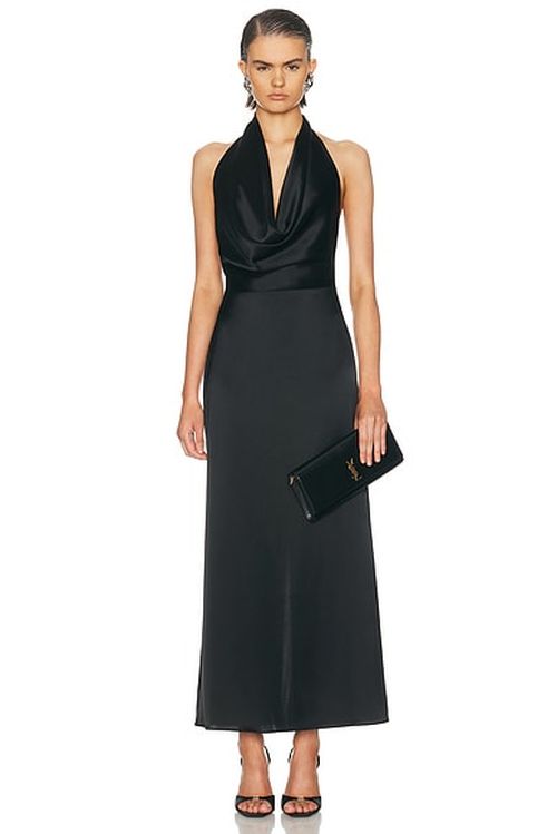 SEV Halter Dress in Black - Black. 38 also in