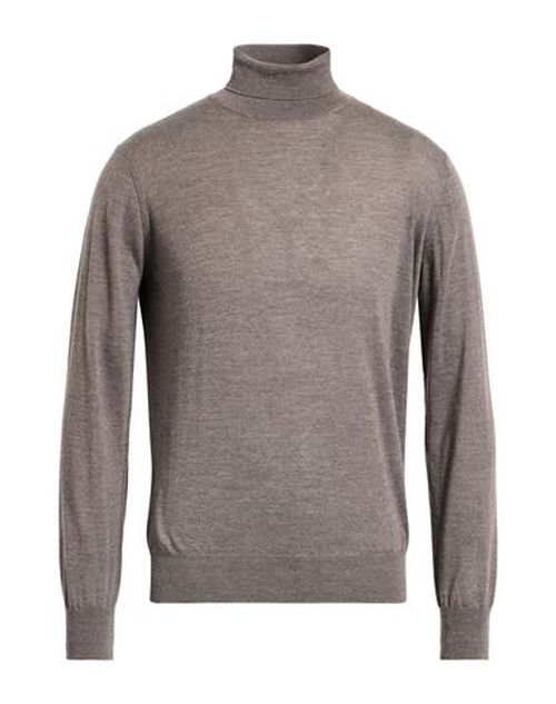Man Turtleneck Taupe Size 46 Virgin Wool