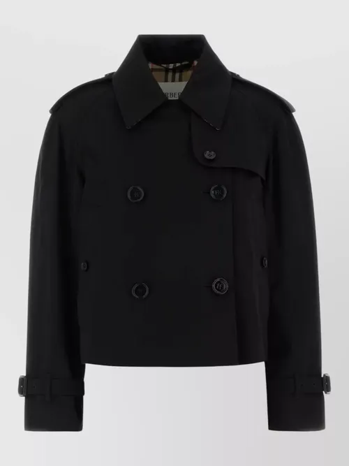 Burberry - myfair cotton trench coat belted epaulette
