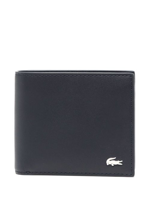 Logo-plaque leather wallet - Blue