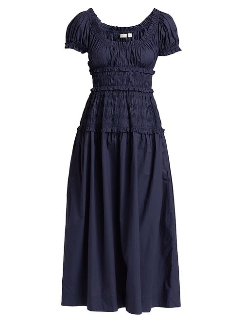Women's Leanne Cotton Scoopneck Midi-Dress - Adriatic