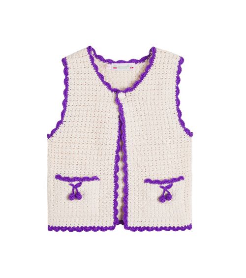 Laila crochet cotton vest