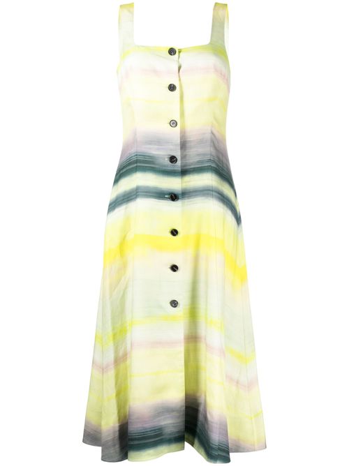 Square-neck dress - Green
